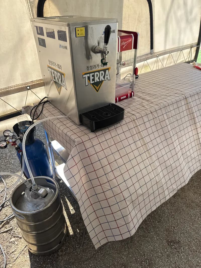 야외 본부석 테라 생맥주